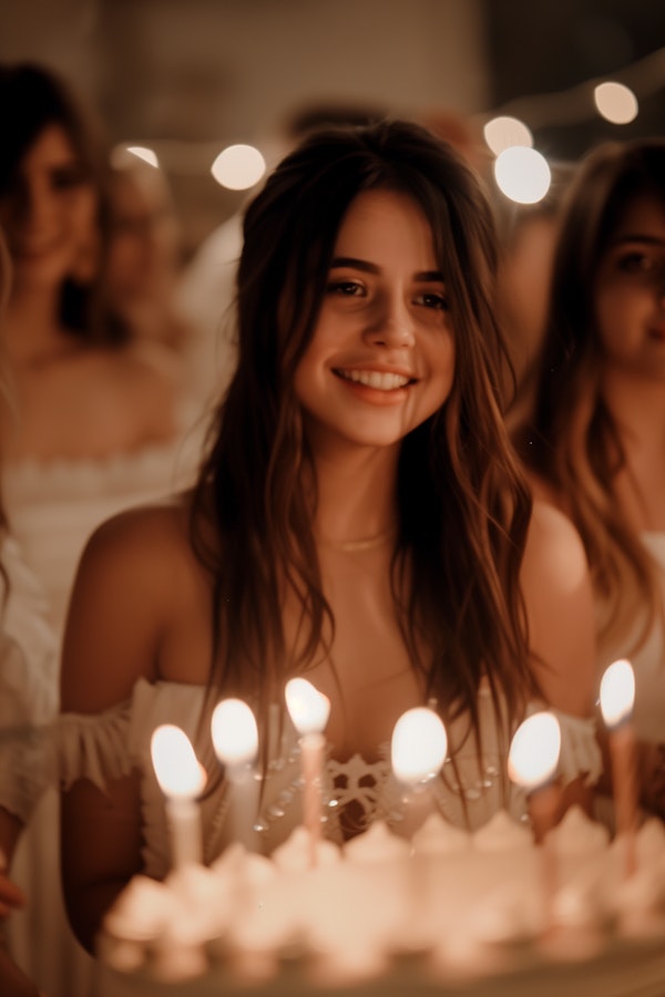 Young Woman Celebrating Birthday