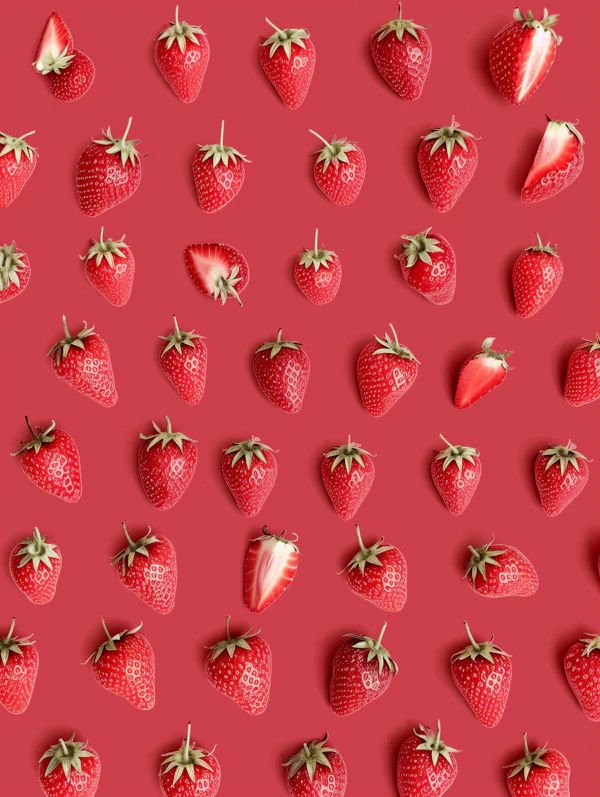 Strawberry Pattern Art