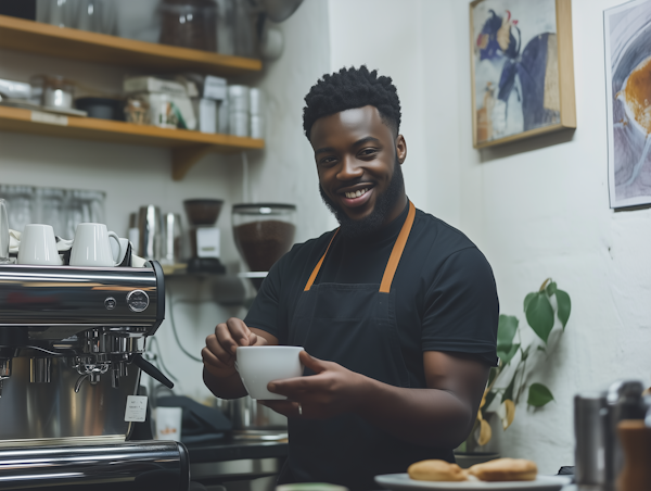 Barista in Cozy Café