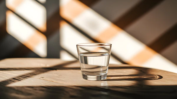 Glass of Water in Sunlight