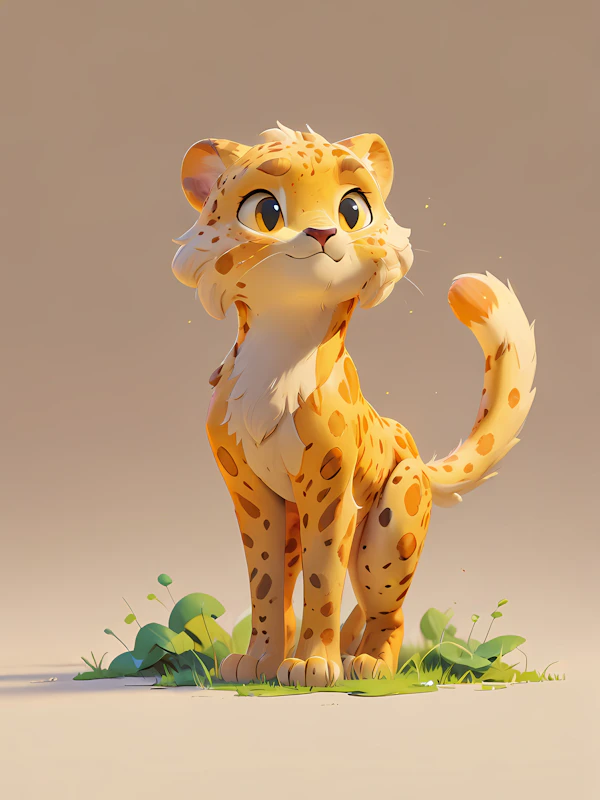 Cartoon Leopard Cub