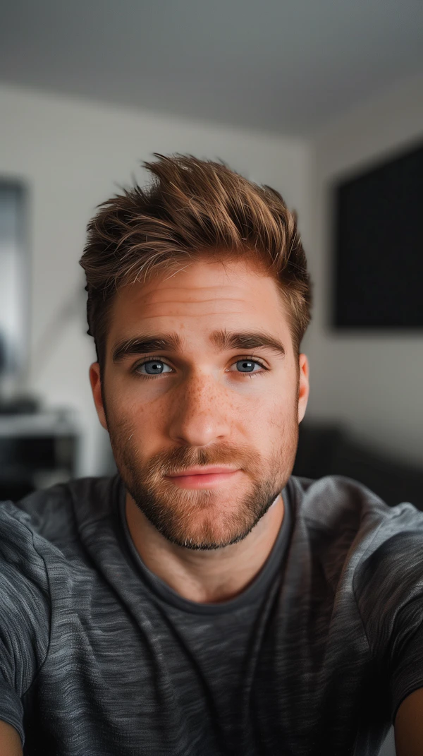 Portrait of a Young Man with Blue Eyes