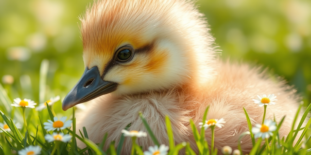 Duckling in Grass