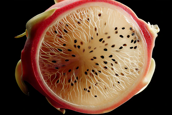 Sliced Dragon Fruit