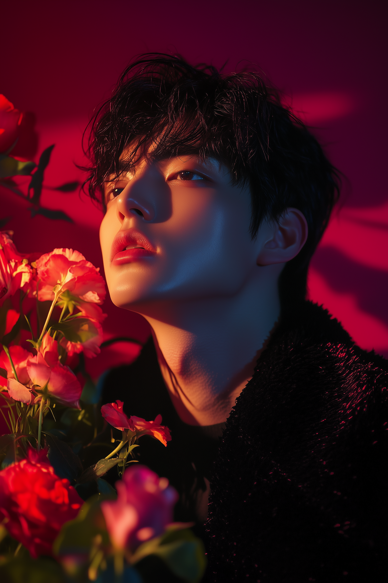 Dramatic Floral Portrait