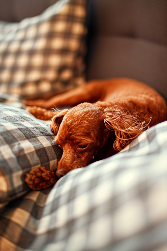 Tranquil Dog at Home