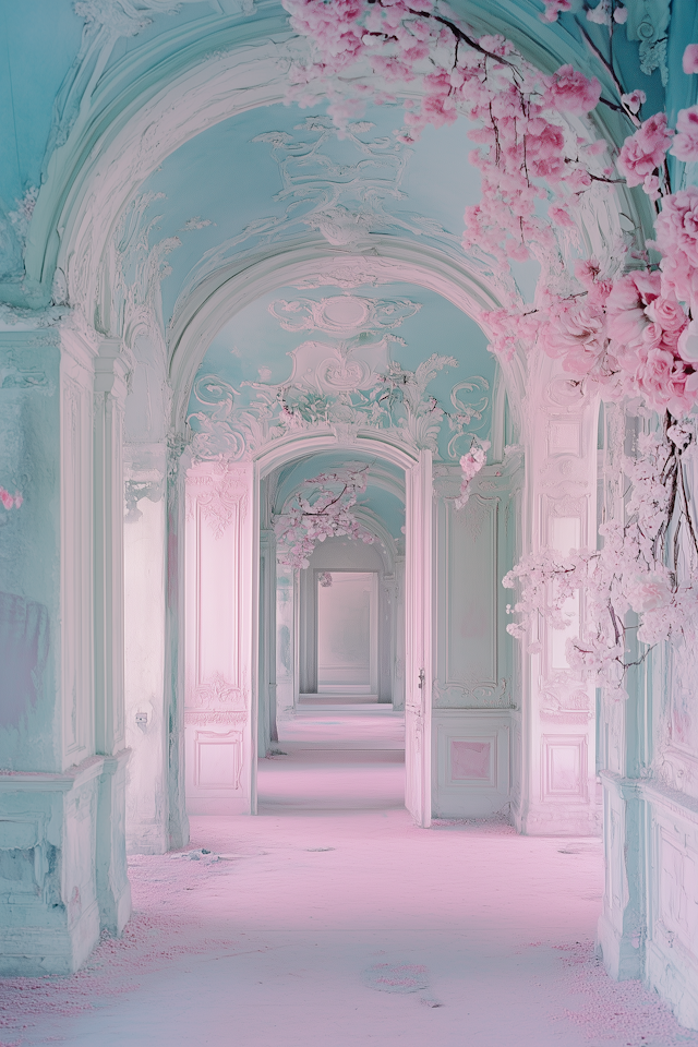 Ornate Pastel Hallway