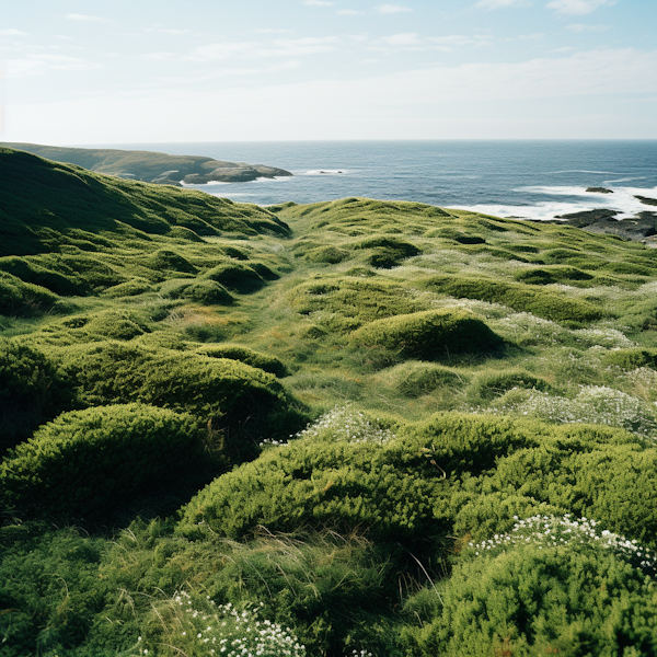 Serene Green Coastal Hills