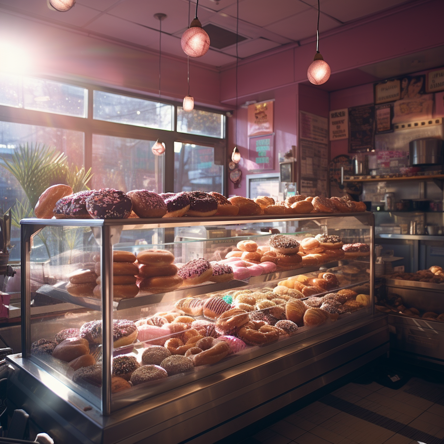 Sunlit Sweetness: The Cozy Doughnut Haven