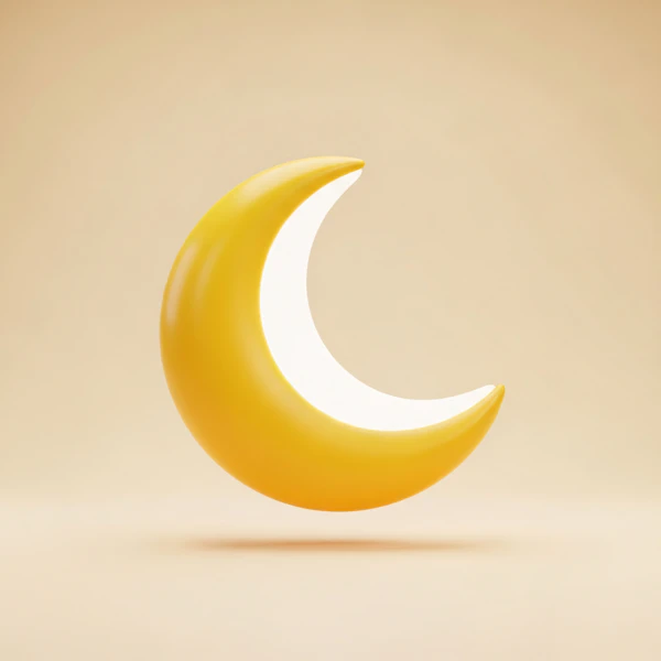 Glossy Crescent Moon