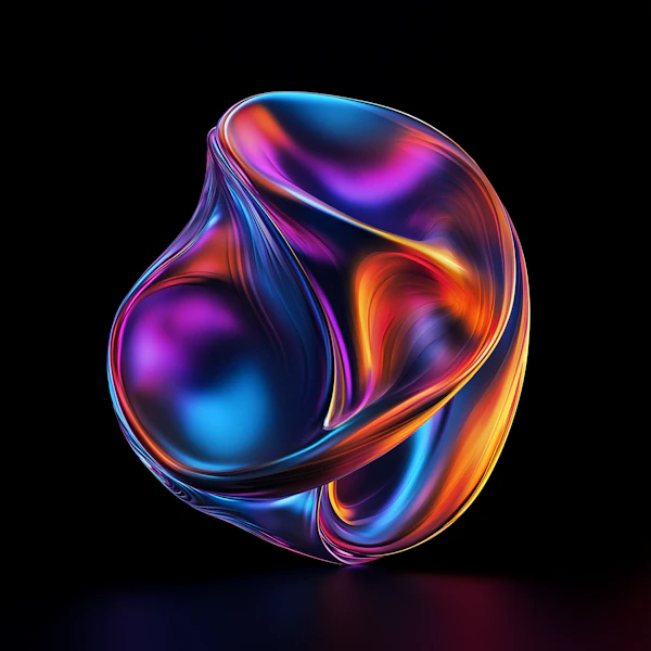 Vibrant 3D Abstract Shape