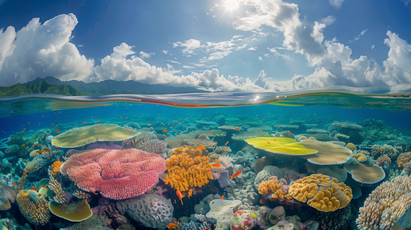 Stunning Underwater and Above-Water Panoramic Landscape