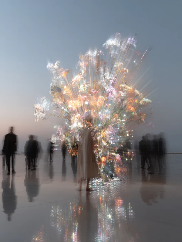 Luminous Tree Scene
