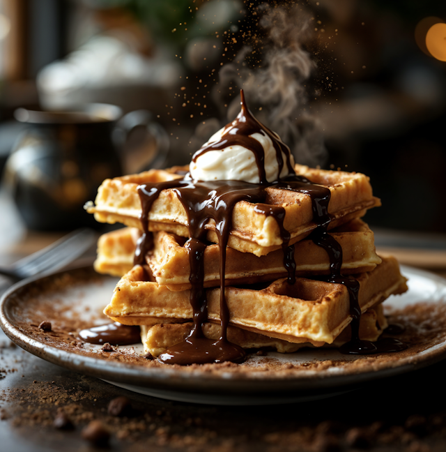 Golden Waffles Delight