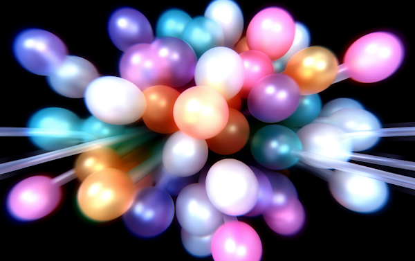 Illuminated Multicolored Spherical Arrangement