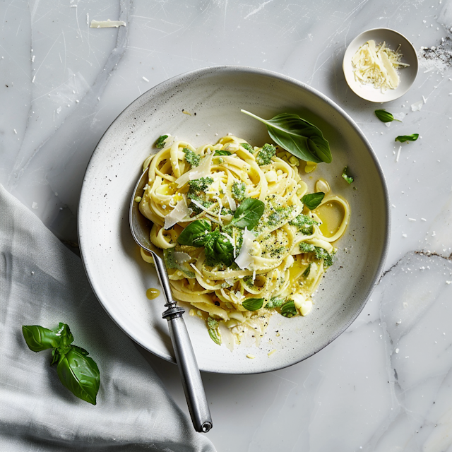 Gourmet Fettuccine Pasta Dish