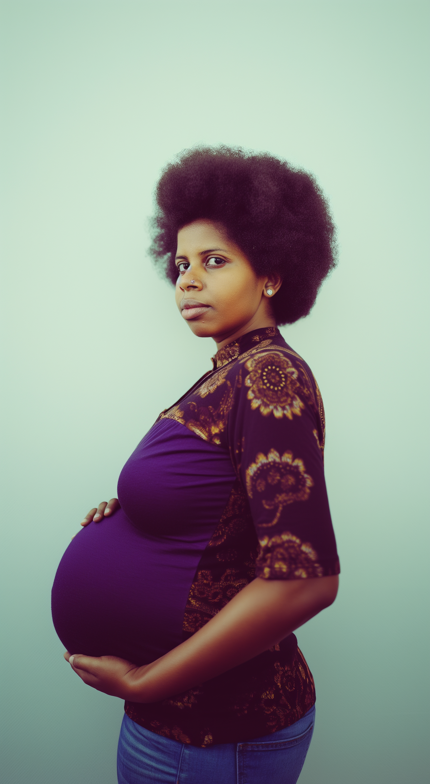 Intimate Portrait of a Pregnant Woman