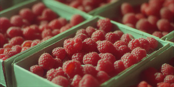 Fresh Raspberries Display