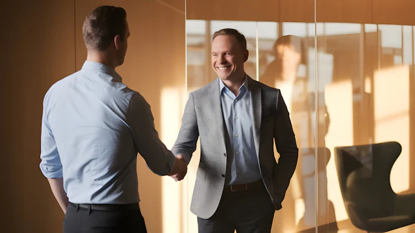 Business Handshake Scene