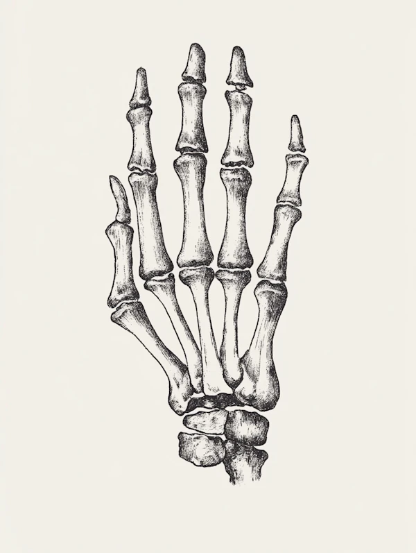 Hand Skeleton Illustration