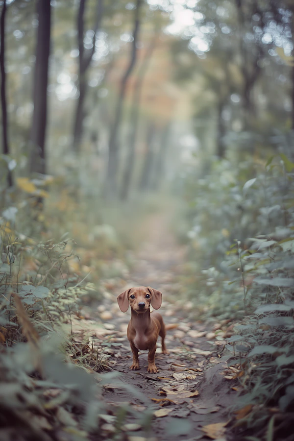 Dachshund in Forest