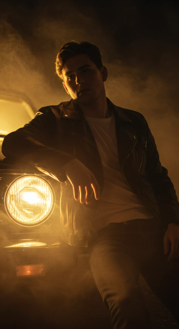 Moody Portrait with Car