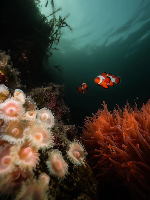 Clownfish Coral Scene