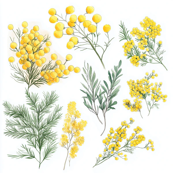 Mimosa Flower Artwork