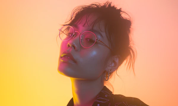 Ethereal Dreamlike Portrait of Asian Woman