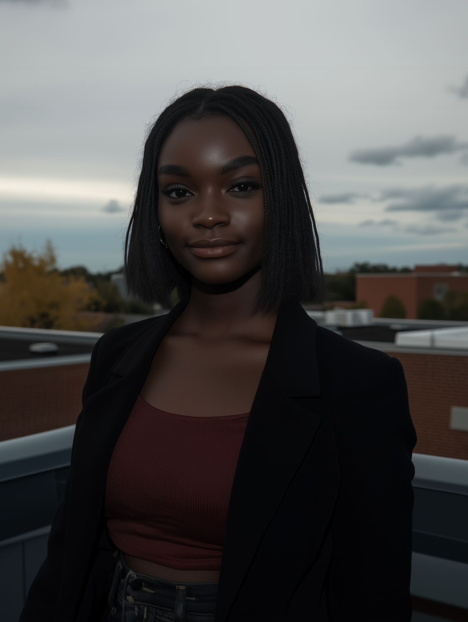 Portrait of a Young Woman in Urban Setting