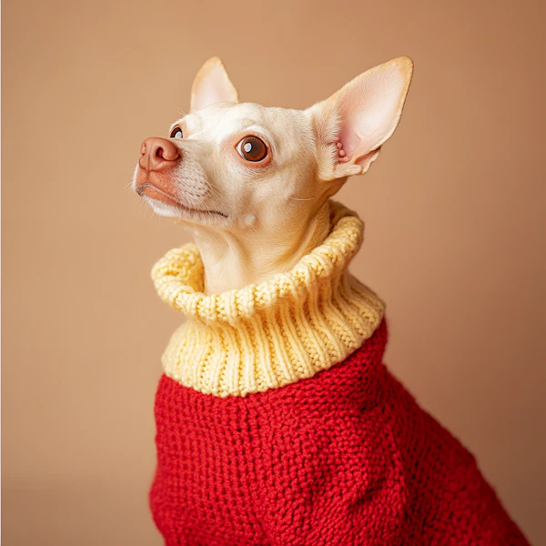 Chihuahua in Knitted Sweater