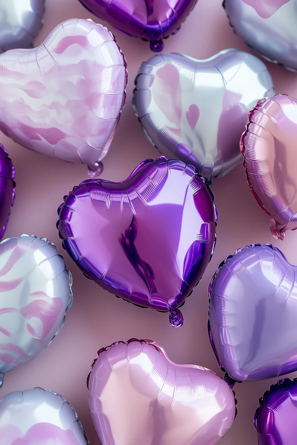 Heart Balloons Close-Up