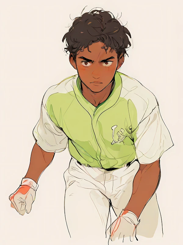 Baseball Player Portrait