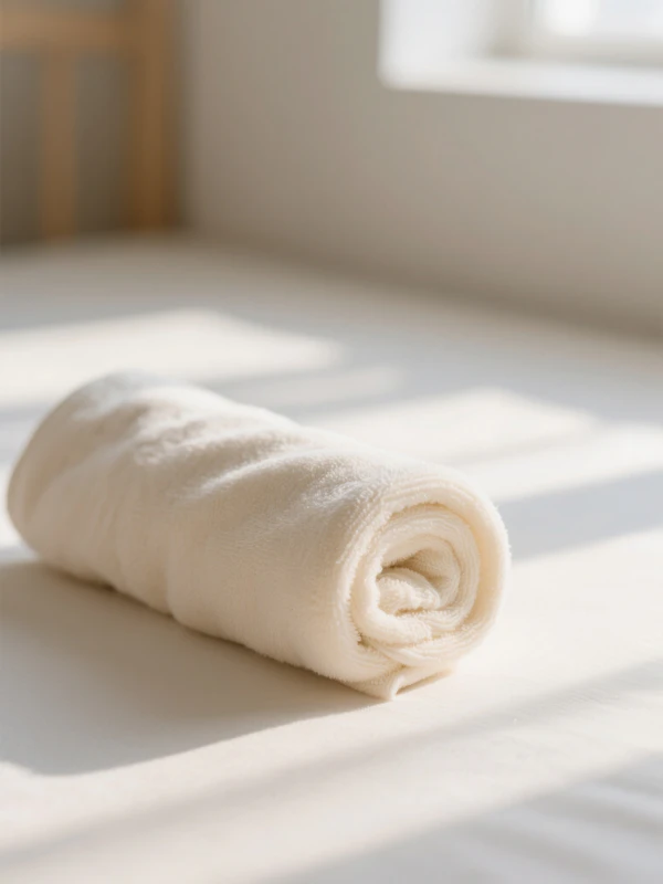 Rolled Towel in Light