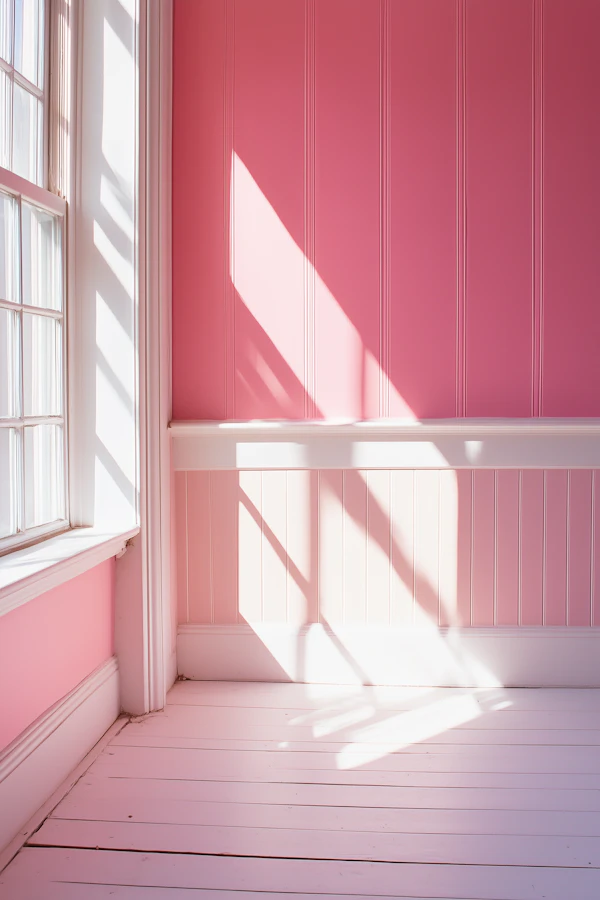 Pink Room with Sunlight