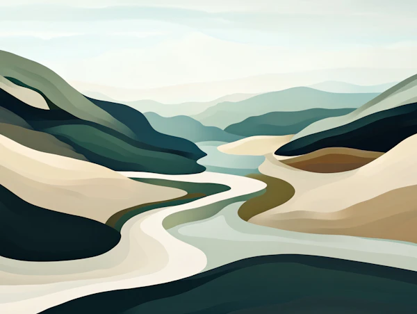 Serene Abstract Landscape