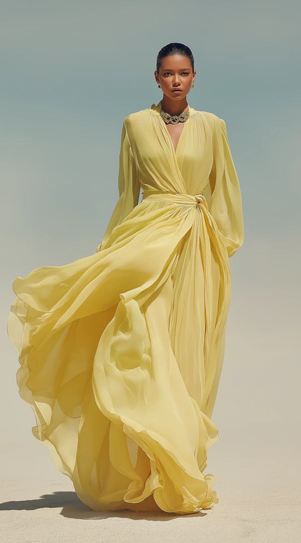 Woman in Yellow Gown