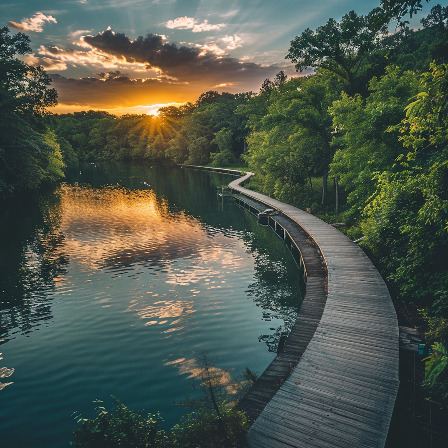 Serene Lake at Sunset