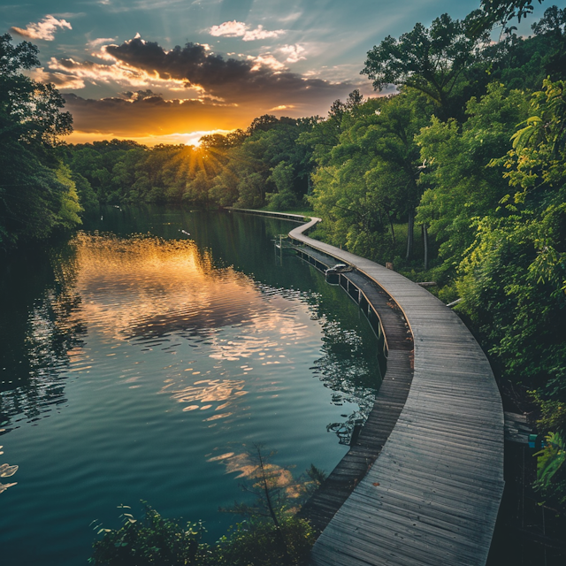 Serene Lake at Sunset