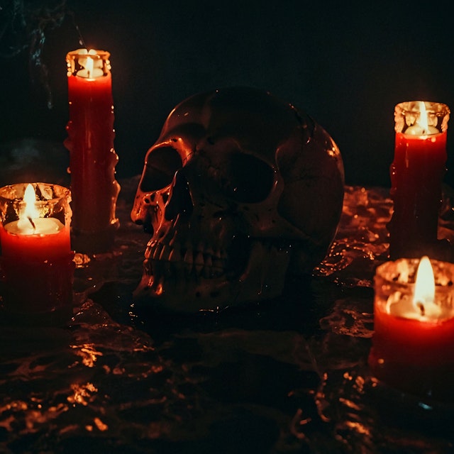 Skull with Candles