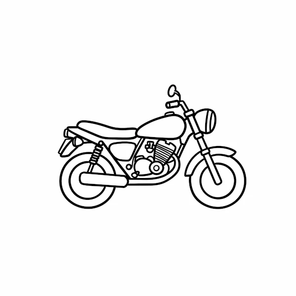 Classic Motorcycle Sketch