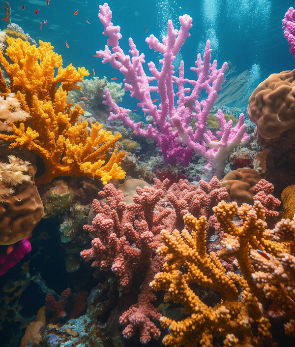 Vibrant Underwater Coral Reef Scene