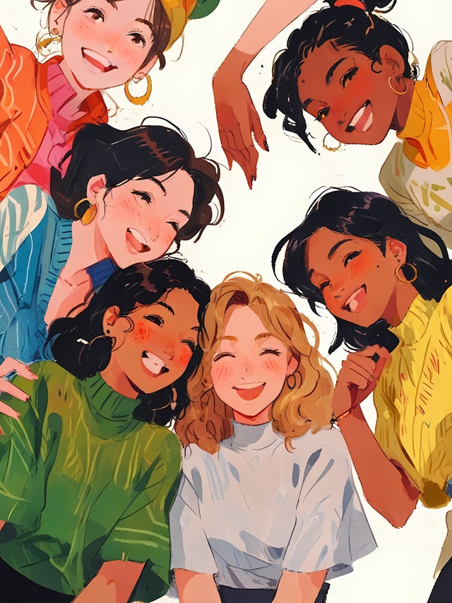 Group of Happy Friends