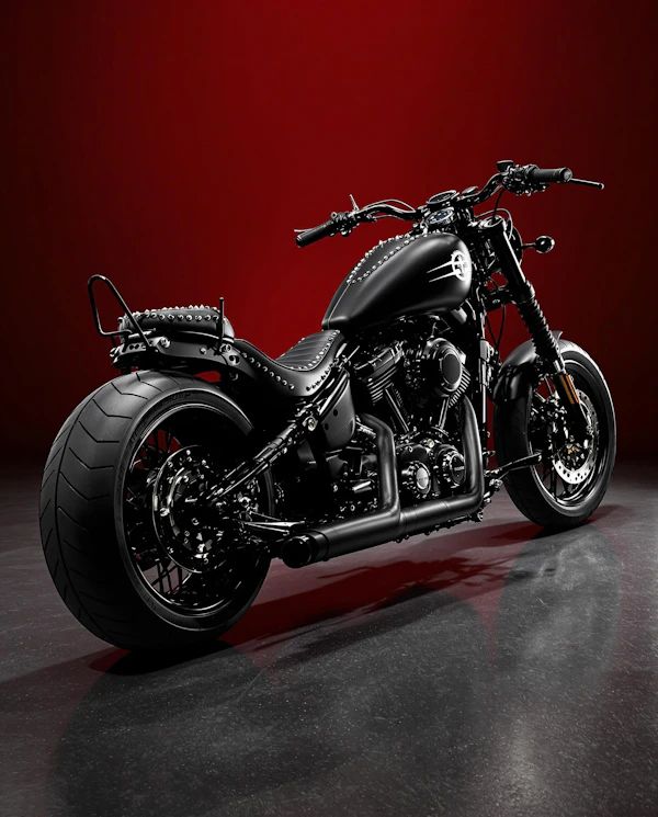 Stylish Black Motorcycle