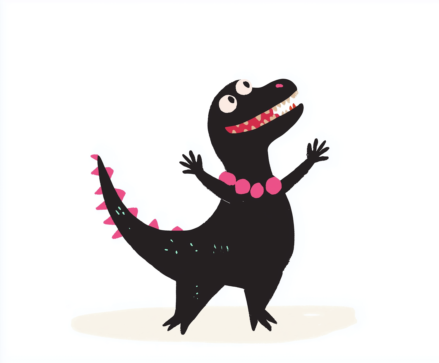 Cartoonish Dinosaur Character