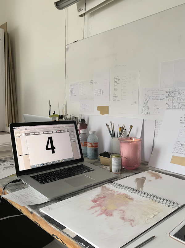 Creative Graphic Design Workspace