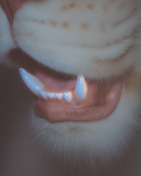 Feline Fang Close-Up