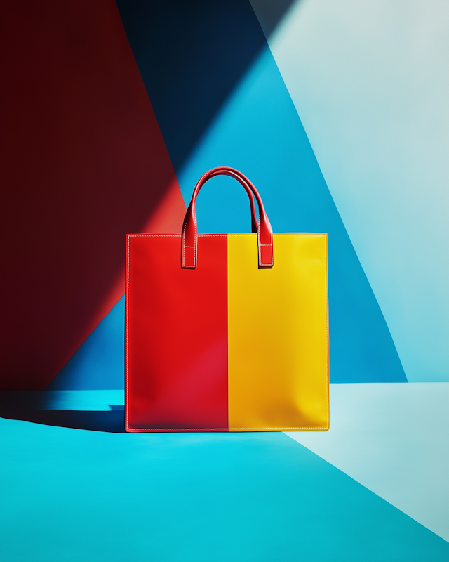 Striking Handbag Against Colorful Background