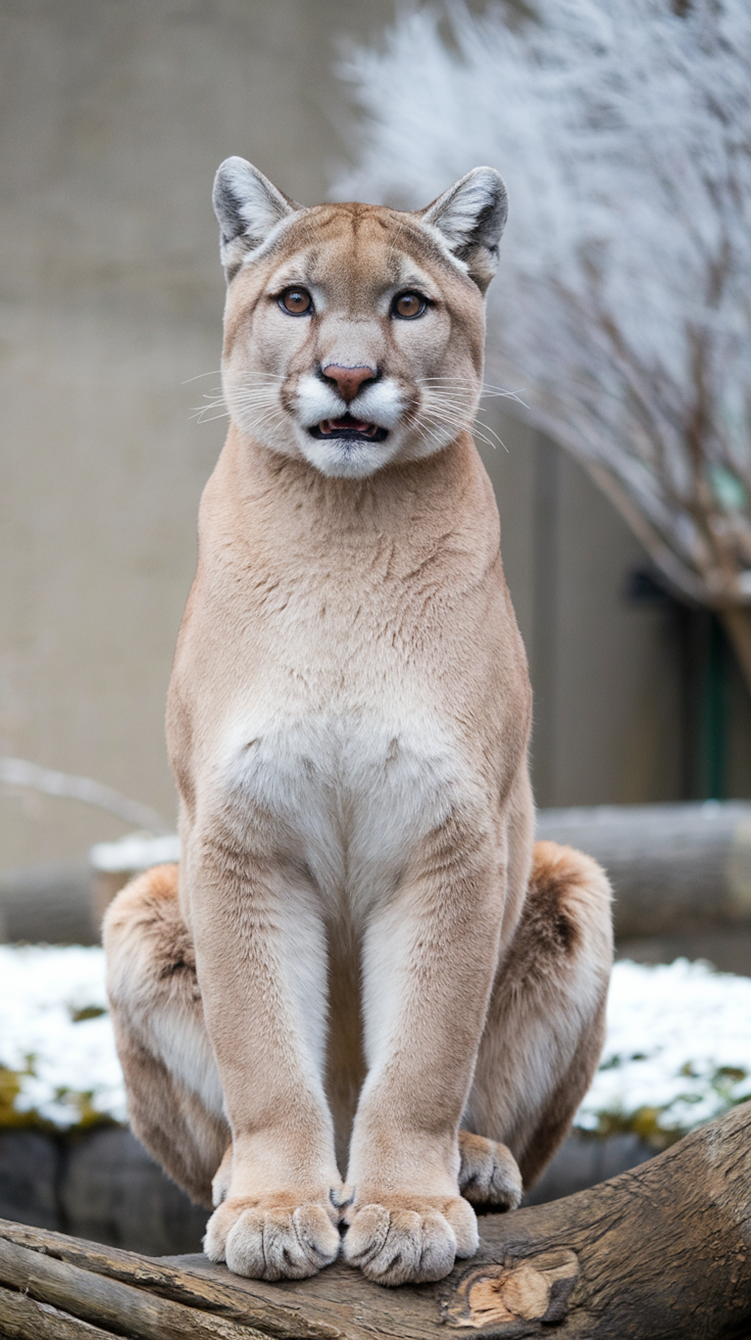 Majestic Cougar on Log