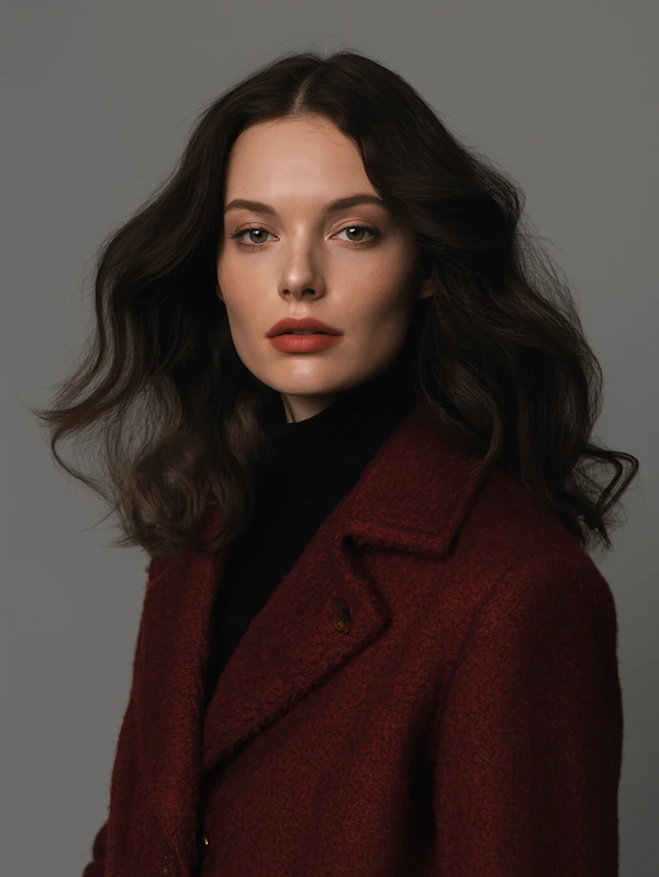 Woman in Red Coat
